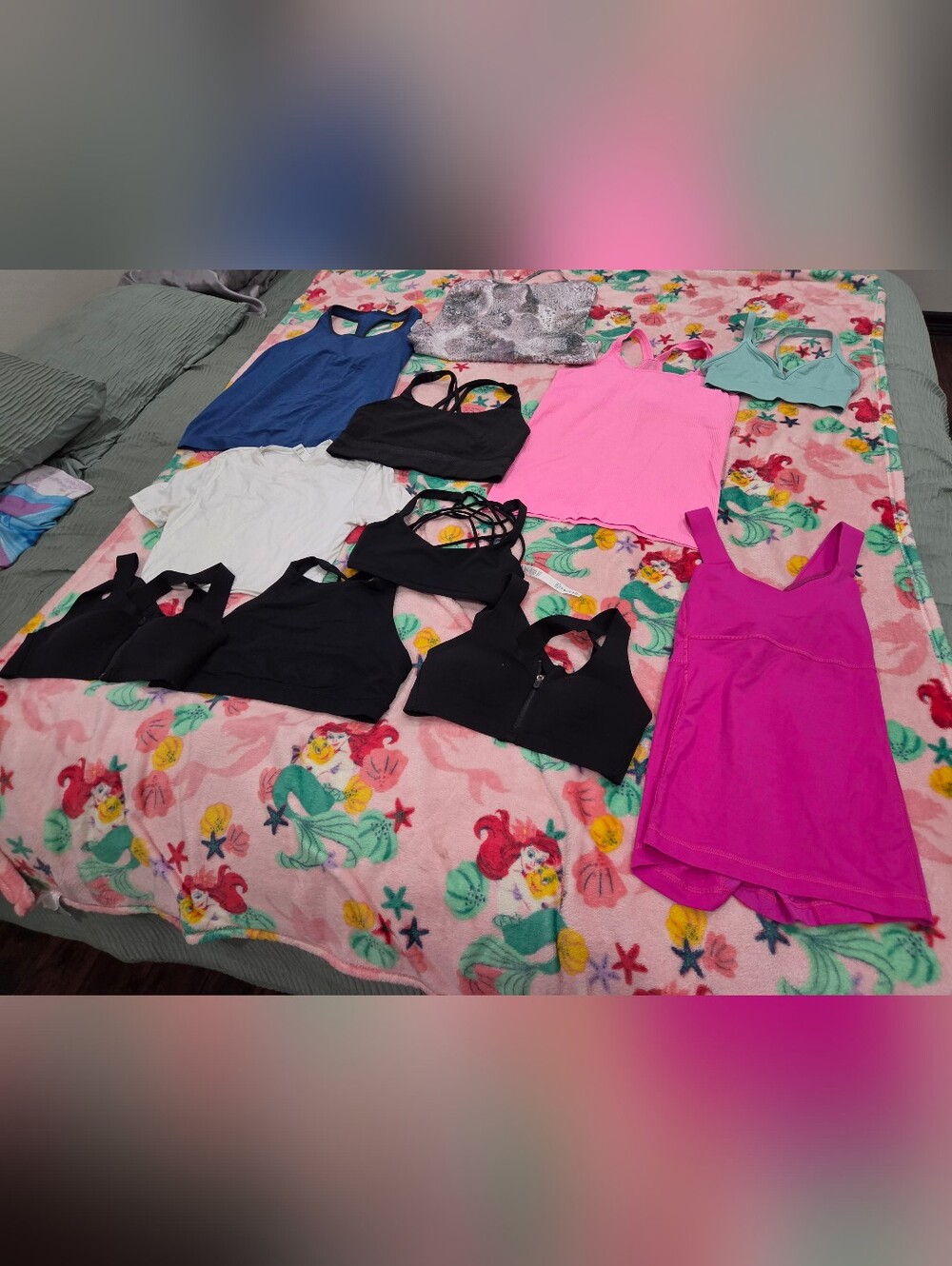 Lululemon Activewear Crop Tops and Sports Bras - Black, Pink, Blue Diff Sizes